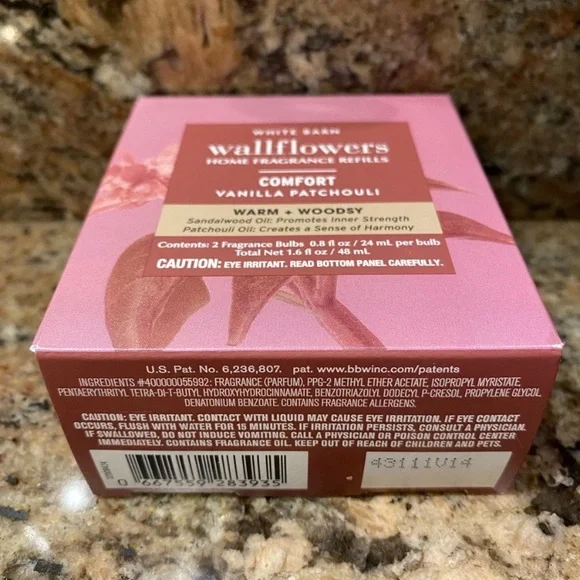 “COMFORT VANILLA PATCHOULI” BBW/WB 2-Pack Wallflowers Home Fragrance Refills NEW - Picture 5 of 7